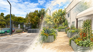 From Parking Lot to Raised Bed Vegetable Garden