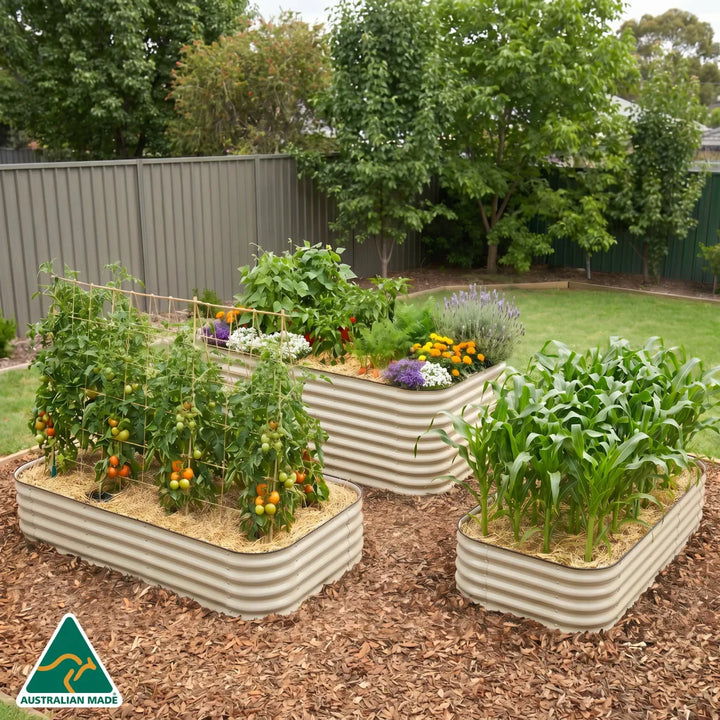 Small Family Garden Setup – 3 Jumbo Beds