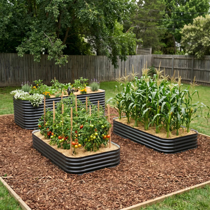 Small Family Garden Setup – 3 Jumbo Beds