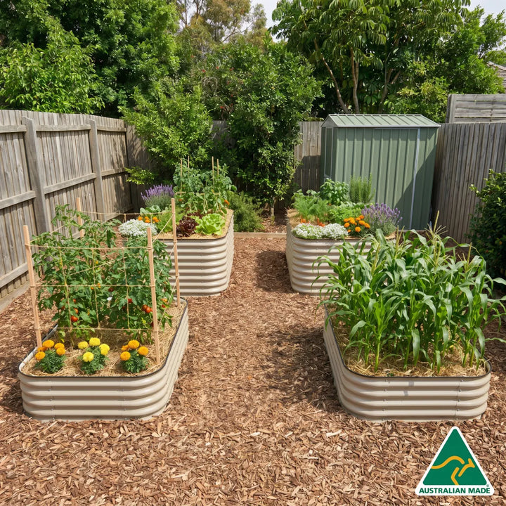 Family Garden Setup – 4 Jumbo Raised Garden Beds