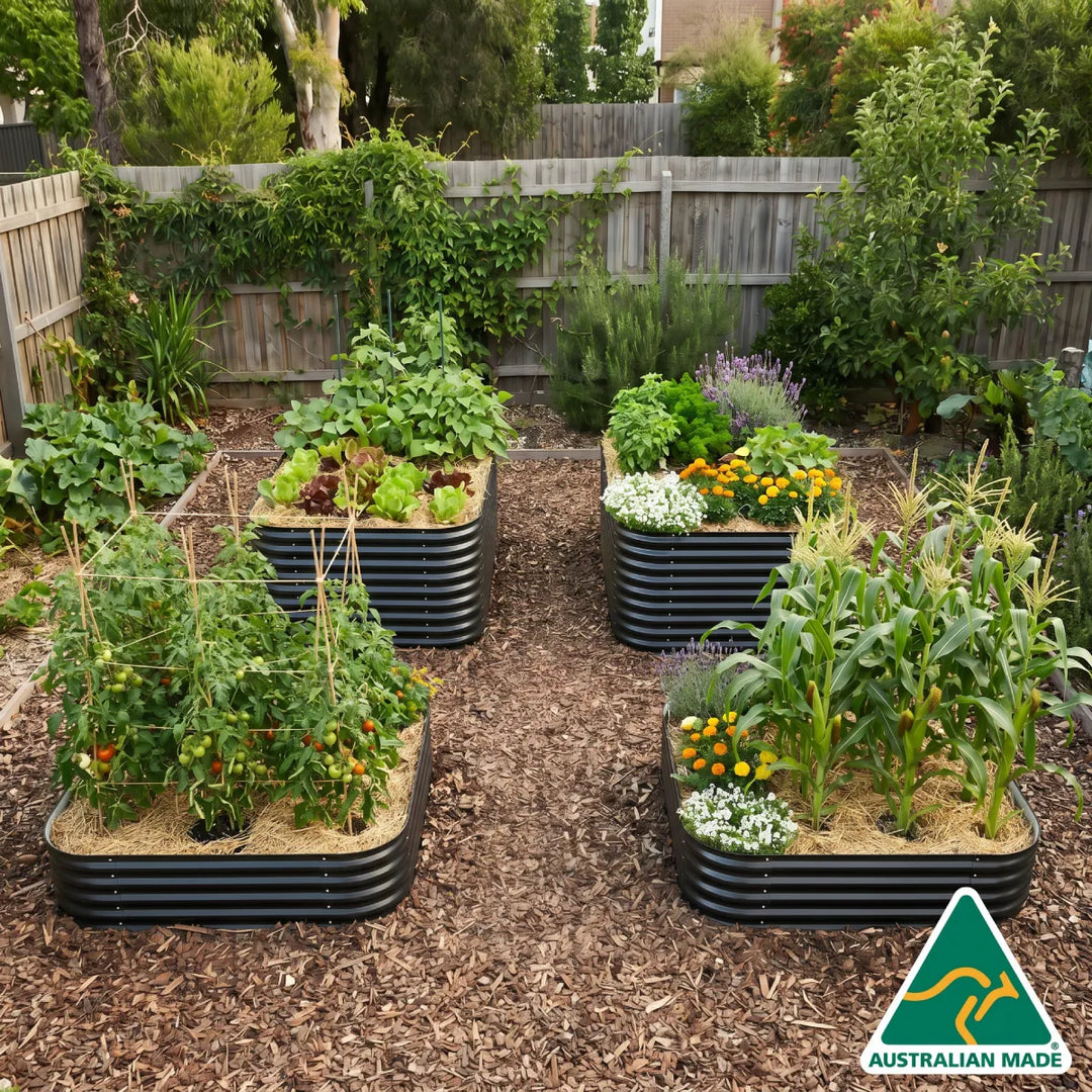 Family Garden Setup – 4 Jumbo Raised Garden Beds