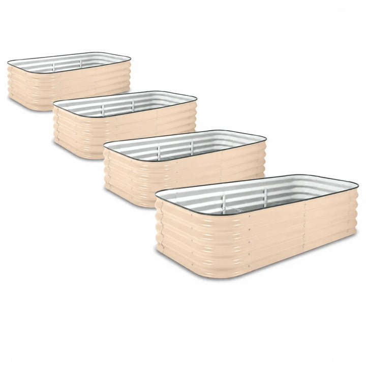 4-Pack — 15" Jumbo Modular Steel Raised Garden Beds