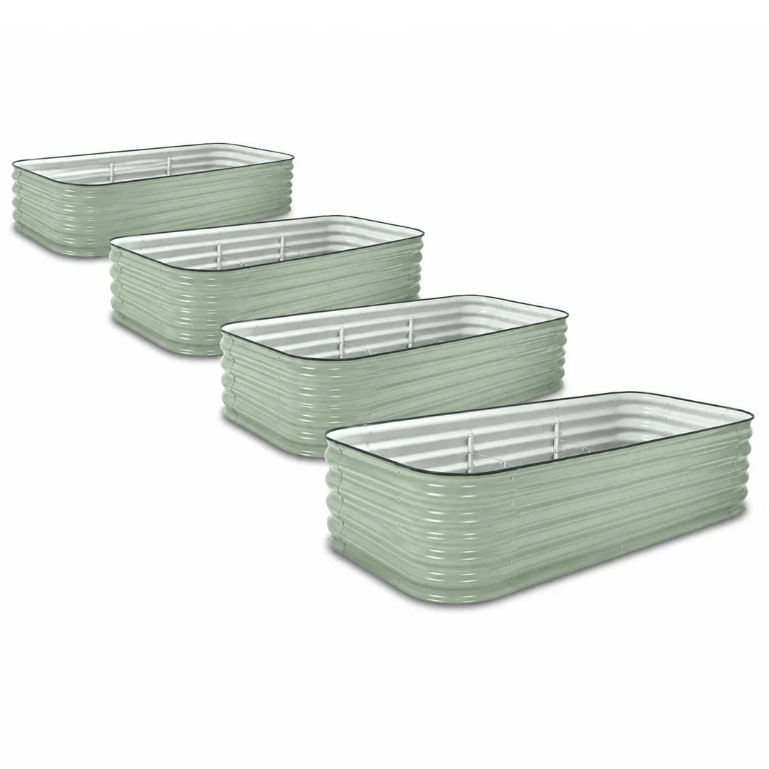 4-Pack — 15" Jumbo Modular Steel Raised Garden Beds