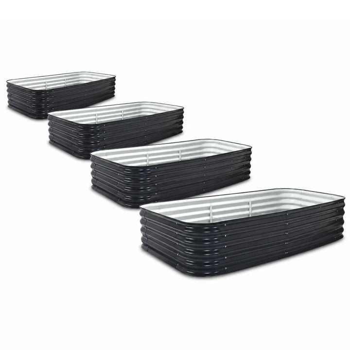 4-Pack — 15" Jumbo Modular Steel Raised Garden Beds