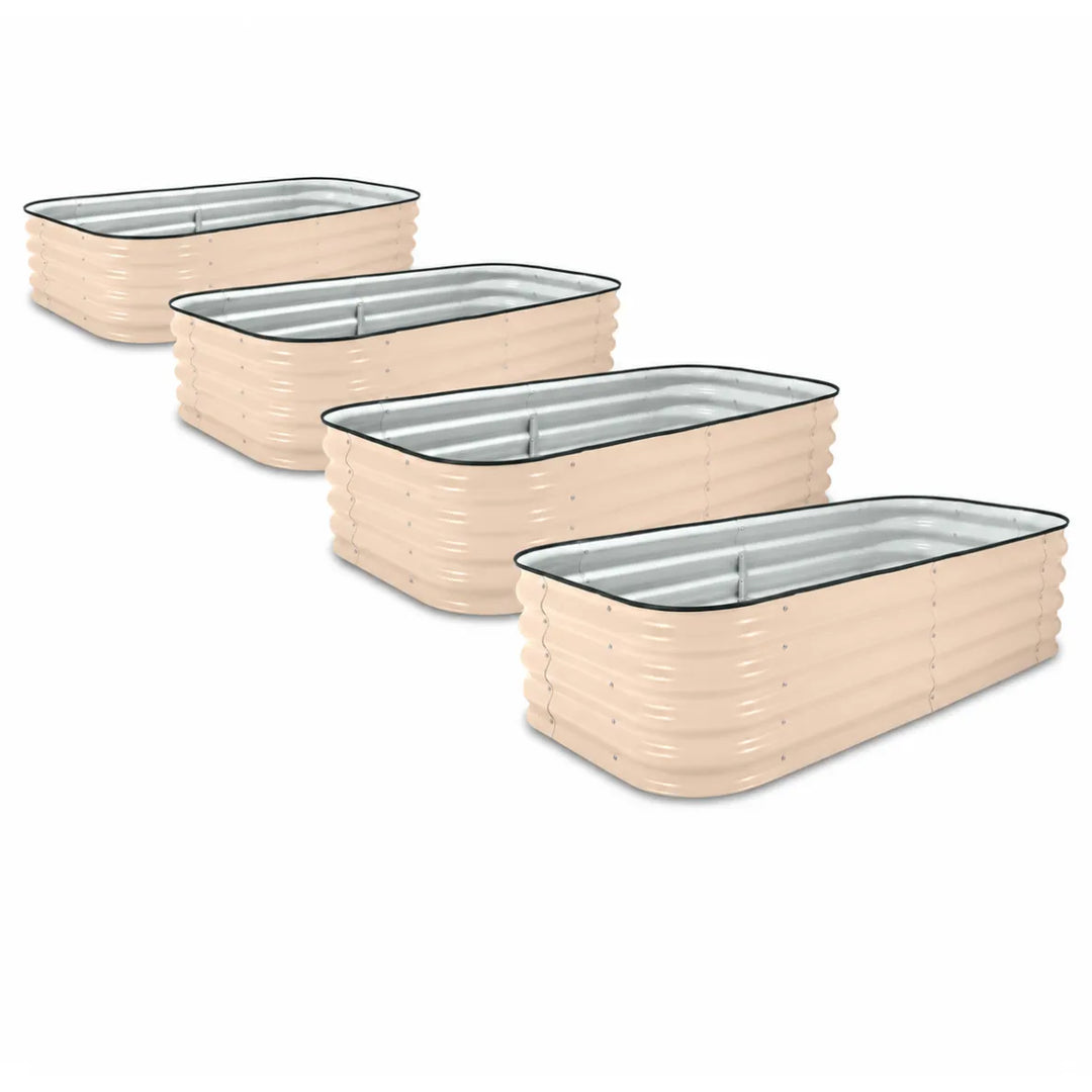 4-Pack — 15" Large Modular Steel Raised Garden Beds