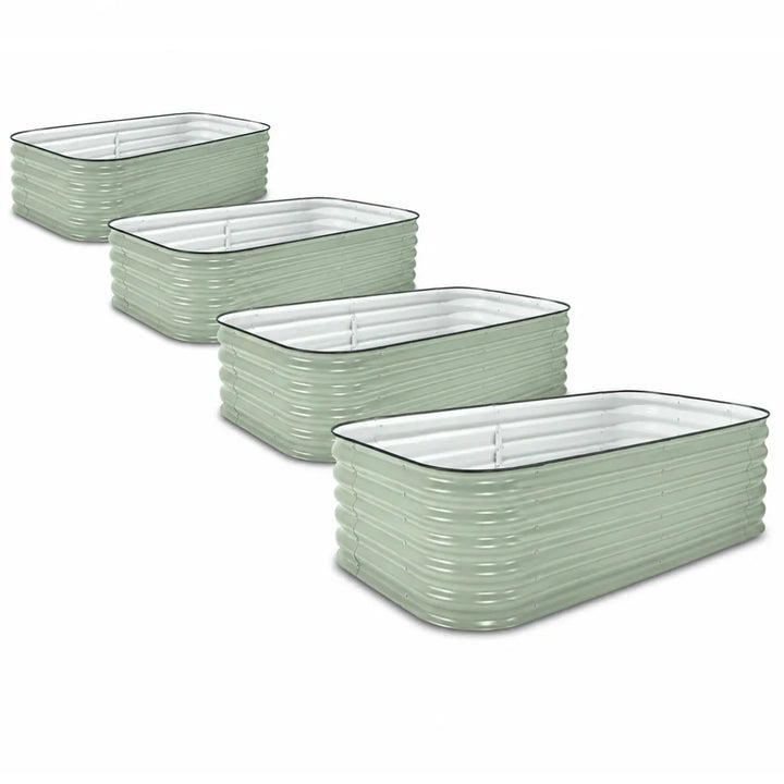 4-Pack — 15" Large Modular Steel Raised Garden Beds