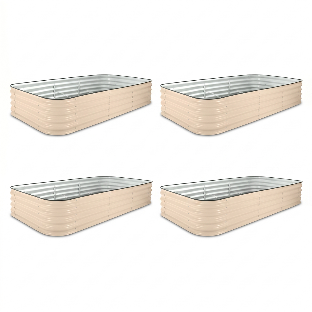 4-Pack —  Jumbo Modular Steel Raised Garden Bed 15" Tall