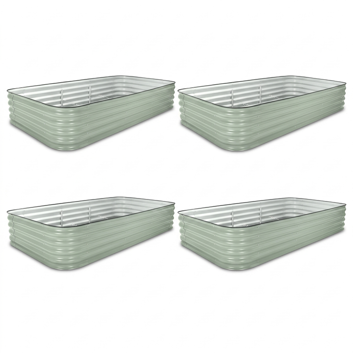 4-Pack —  Jumbo Modular Steel Raised Garden Bed 15" Tall