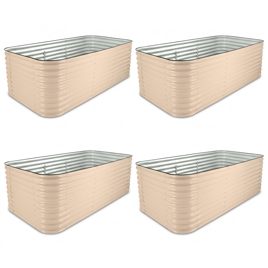 4-Pack — Jumbo Modular Steel Raised Garden Bed 29" Tall