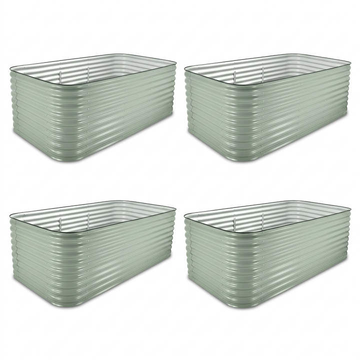 4-Pack — Jumbo Modular Steel Raised Garden Bed 29" Tall