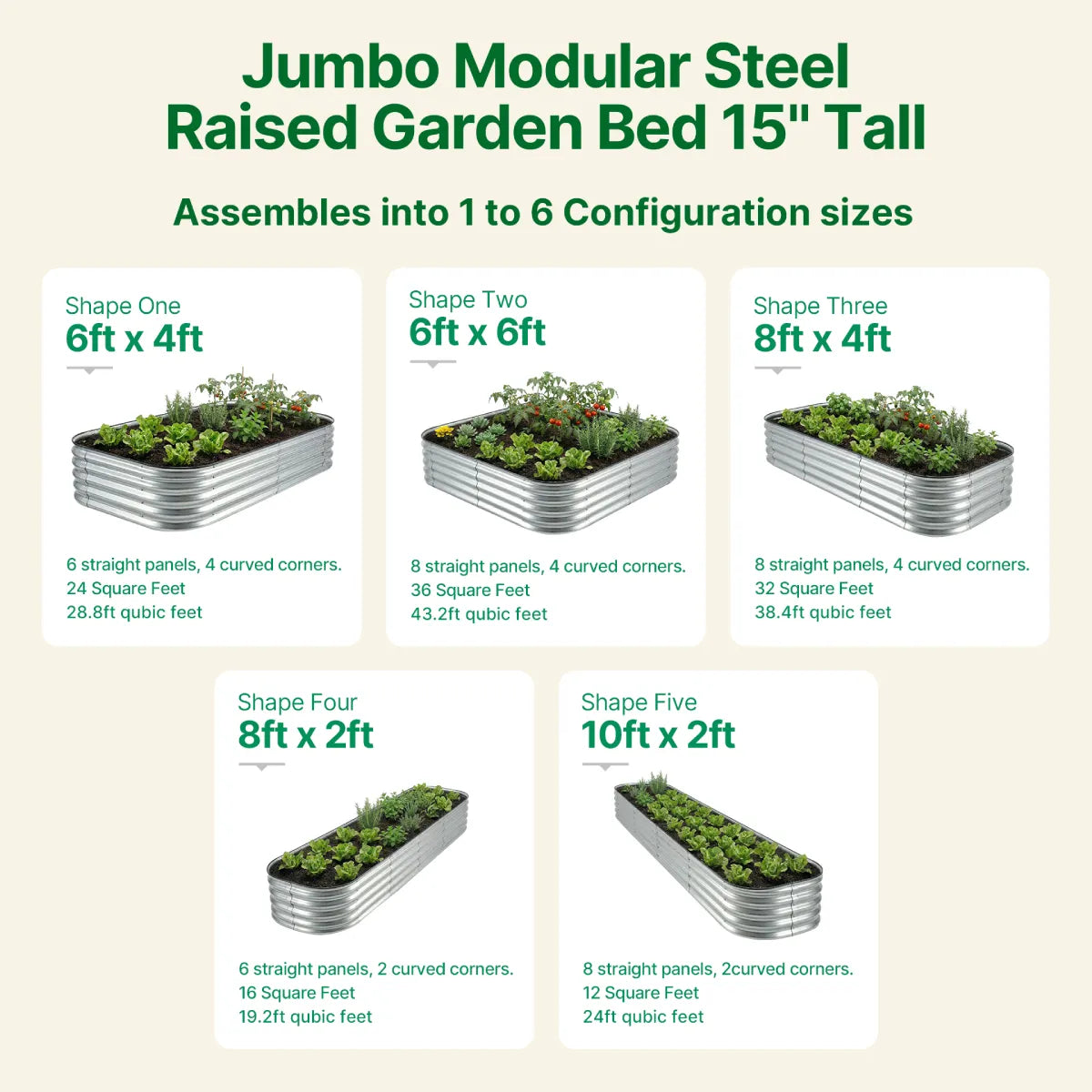Birdies Garden Products Modular Steel Raised Garden Bed - Thumbnail 4