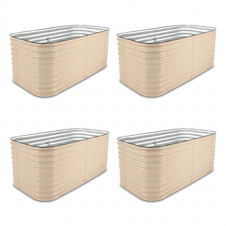 4-Pack —  Large Modular Steel Raised Garden Bed 29" Tall