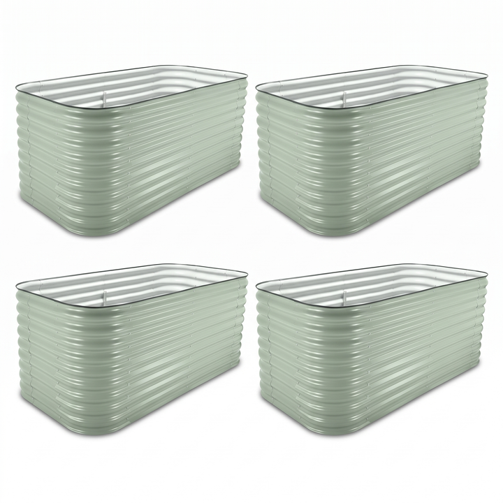 4-Pack —  Large Modular Steel Raised Garden Bed 29" Tall