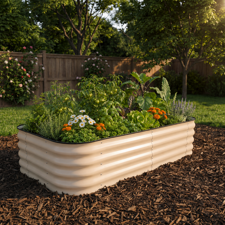 Large Modular Steel Raised Garden Bed 15" Tall