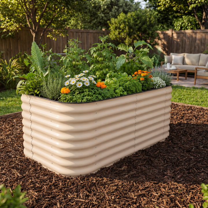 Large Modular Steel Raised Garden Bed 29" Tall