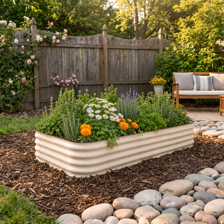 Jumbo Modular Steel Raised Garden Bed 15" Tall