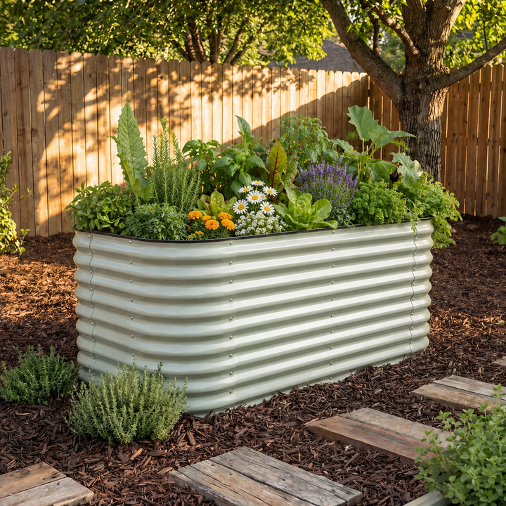 Large Modular Steel Raised Garden Bed 29" Tall