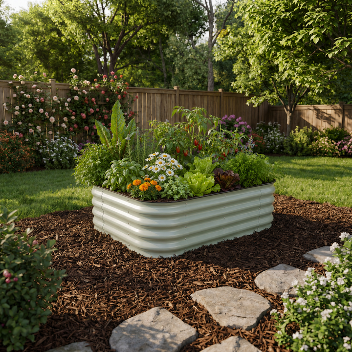 Medium Modular Steel Raised Garden Bed 15" Tall