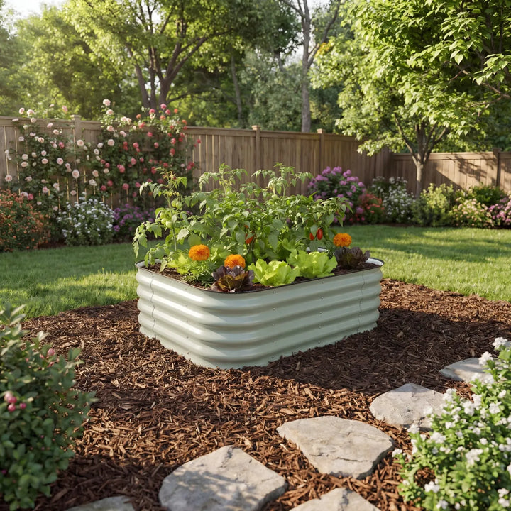 Medium Modular Steel Raised Garden Bed 15" Tall