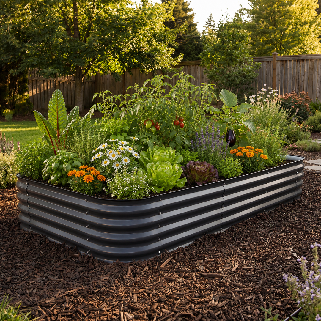 Jumbo Modular Steel Raised Garden Bed 15" Tall