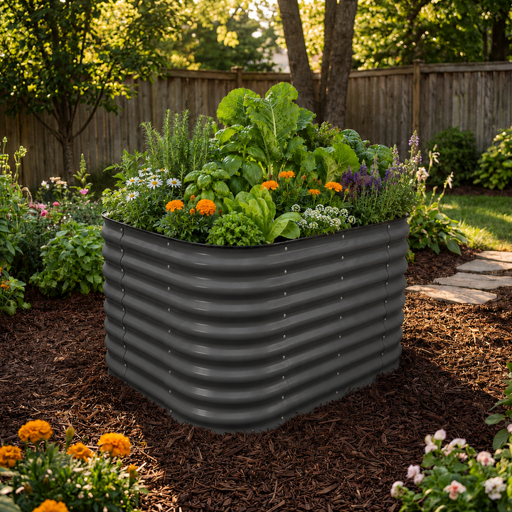 Medium Modular Steel Raised Garden Bed 29" Tall