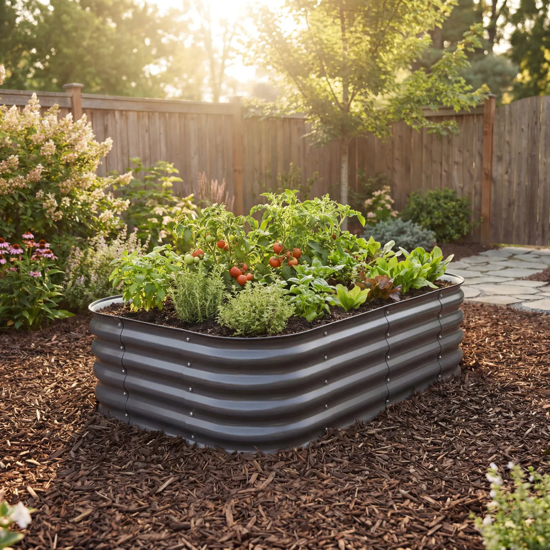 Medium Modular Steel Raised Garden Bed 15" Tall