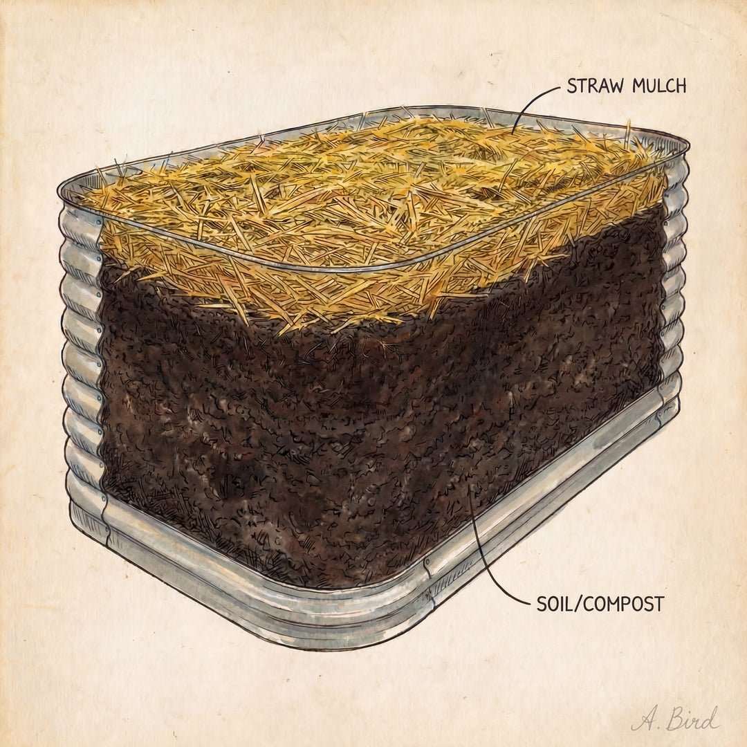 Medium Modular Steel Raised Garden Bed 29" Tall