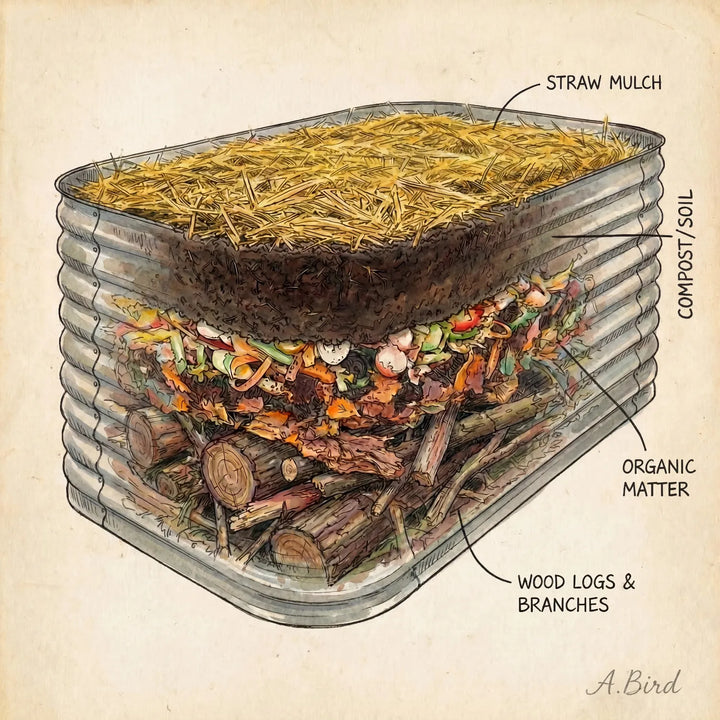 Medium Modular Steel Raised Garden Bed 29" Tall