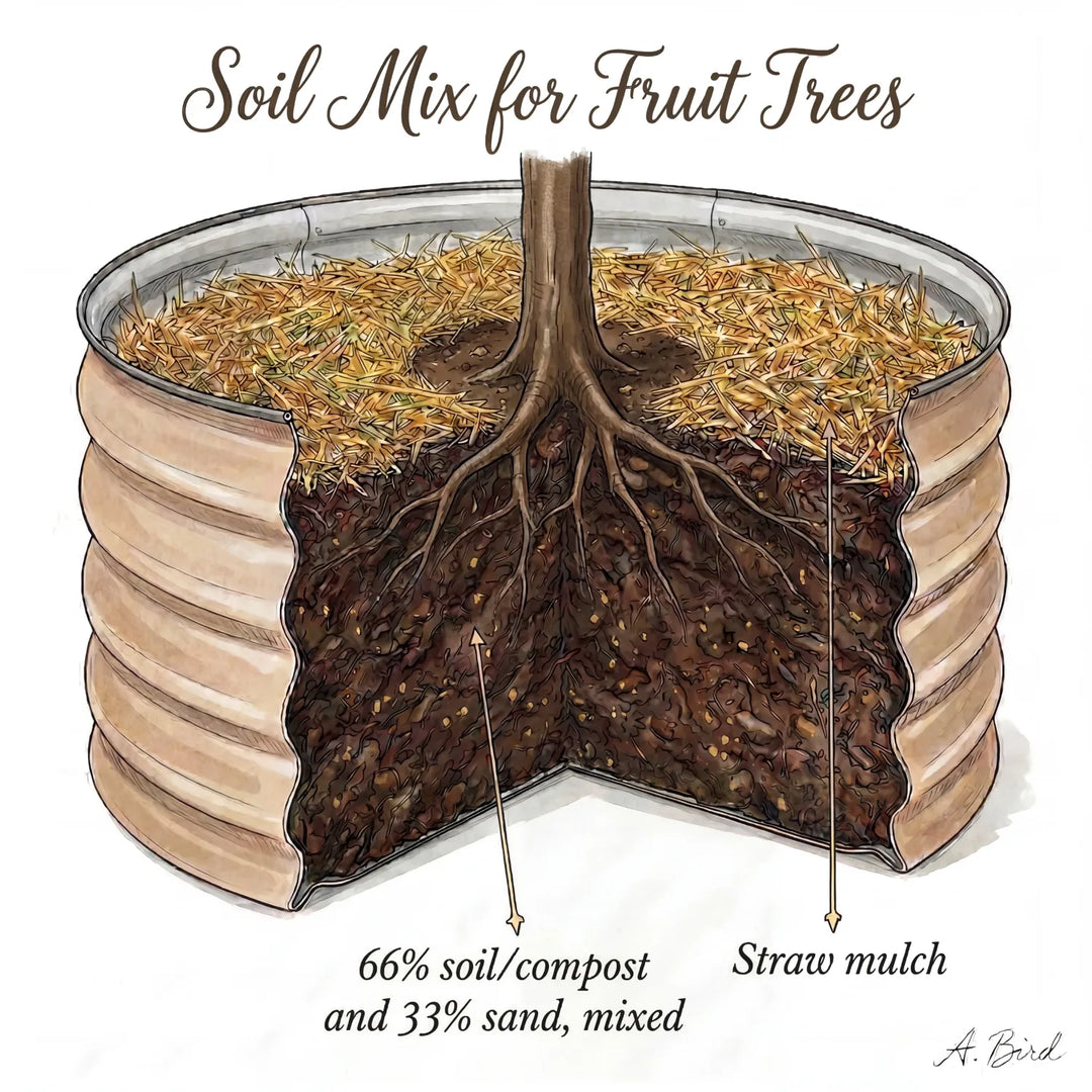 Round Metal Raised Garden Bed 15" Tall